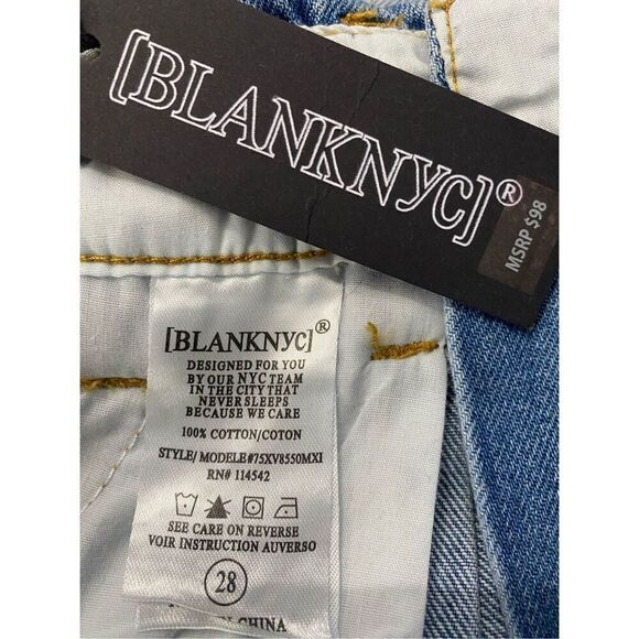 Blank NYC High Rise Wide Leg Cropped Jeans Size 28 - Picture 5 of 6